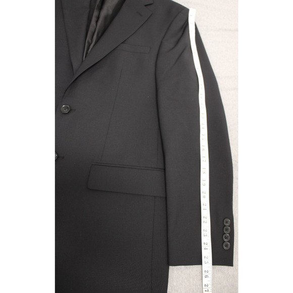Calvin Klein Blazer Mens 40R Black Single Breasted Notch Lapel Suit Jacket - Picture 8 of 9